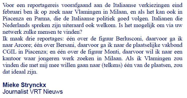 Annonce Mieke Strynckx